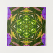 PURPLE AND GREEN ABSTRACT DRAWING. SAMER BRASIL. 4 WANDKLEED (Voorkant)