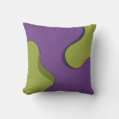 Purple and Green Groovy Wavy Abstract Pattern. Kussen (Voorkant)