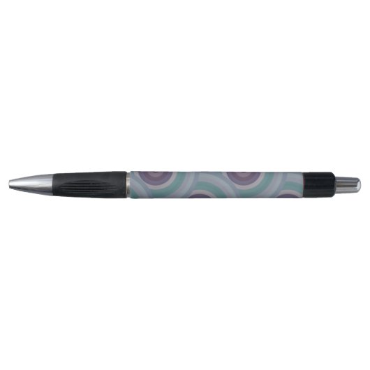 Purple and Green Retro Circles Pattern Pen (Voorkant)