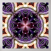 Purple and Magenta Cosmic Kaleidoscope Pattern Poster (Voorkant)