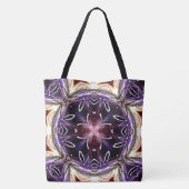 Purple and Magenta Cosmic Kaleidoscope Pattern Tote Bag (Achterkant)