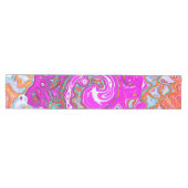 Purple and Orange Groovy Abstract Retro Swirl Medium Tafelloper (Horizontaal)