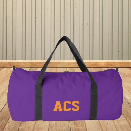 Purple and Orange School Colors with Letters Plunjezak