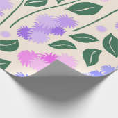 Purple and Pink Cornflower Botanical Cadeaupapier (Hoek)