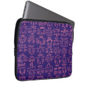 Purple and Pink Doodle Laptop Sleeve – Abstract Ar (Voorkant Rechts)