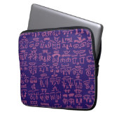 Purple and Pink Doodle Laptop Sleeve – Abstract Ar (Voorkant Links)