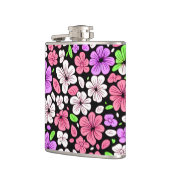 Purple and Pink Flowers and Petals Pattern Black Heupfles (Links)
