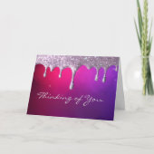 purple and pink glitter drip Sympathy Card Kaart (Voorkant)