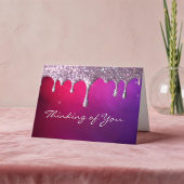 purple and pink glitter drip Sympathy Card Kaart