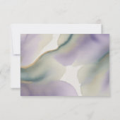 Purple and Sage Green Wedding  RSVP Kaartje (Achterkant)