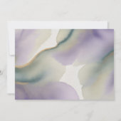 Purple and Sage Green Wedding Save The Date Cards (Achterkant)