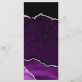 Purple and Silver Agate Wedding Menu (Achterkant)