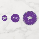 Purple and Silver Graduation Confetti (Voorkanten)
