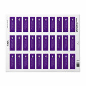 Purple and Silver Graduation Etiket (Full Sheet)
