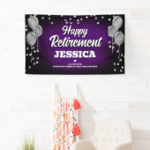 Purple and Silver Happy Retirement  Spandoek (Insitu)