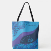 Purple And Teal Brushstroke Occupation Tote Bag (Voorkant)