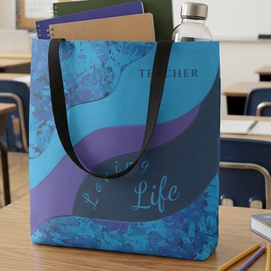 Purple And Teal Brushstroke Occupation Tote Bag