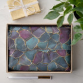 Purple and Teal Sea Glass Pattern Decoupage Tissuepapier (Geschenk)