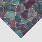 Purple and Teal Sea Glass Pattern Decoupage Tissuepapier (Detail)