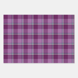 Purple and Trendy Pink Plaid Inpakpapier Vel