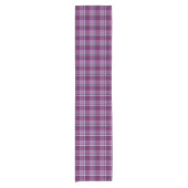 Purple and Trendy Pink Plaid Korte Tafelloper (Voorkant)