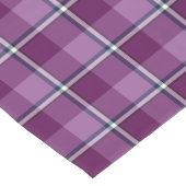 Purple and Trendy Pink Plaid Korte Tafelloper (Hoek)