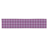 Purple and Trendy Pink Plaid Korte Tafelloper (Horizontaal)