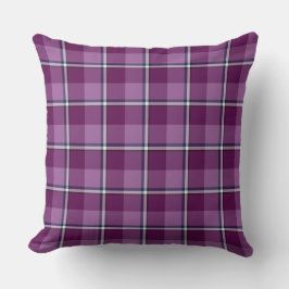 Purple and Trendy Pink Plaid Kussen