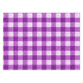Purple and White Bold Checkered Plaid Design  Tafelkleed (Voorkant (Horizontaal))