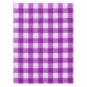 Purple and White Bold Checkered Plaid Design  Tafelkleed (Voorkant)