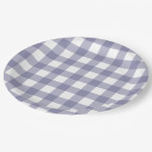 Purple and White Dainty Buffalo check Papieren Bordje (Gekanteld)