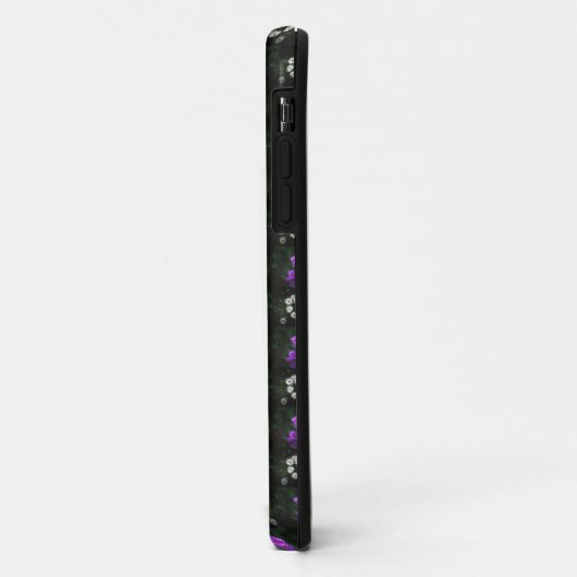 Purple and White Floral Case-Mate iPhone Case (Achterkant/links)