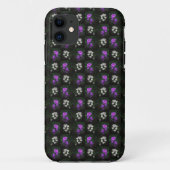Purple and White Floral Case-Mate iPhone Case (Achterkant)