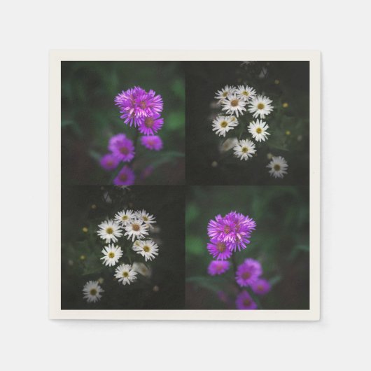 Purple and White Floral Servet (Voorkant)