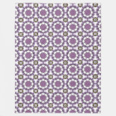 Purple and white geometric pattern Fleece Blanket Deken (Voorkant)