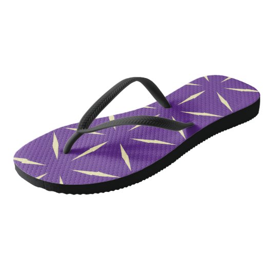 Purple and White Modern Design Teenslippers (Schuin)