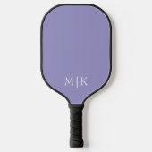 Purple and White | Modern Monogram Pickleball Paddle (Voorkant)