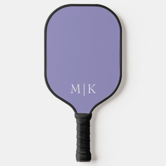 Purple and White | Modern Monogram Pickleball Paddle (Voorkant)