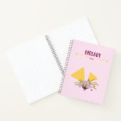 Purple and yellow Notebook with geometric flowers  Notitieboek (Binnen)