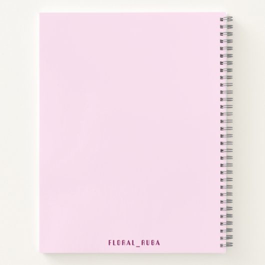 Purple and yellow Notebook with geometric flowers  Notitieboek (Achterkant)