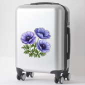 Purple Anemone Bouquet Sticker (Koffer)