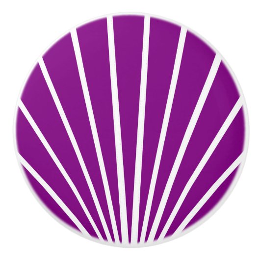 Purple Art Deco Design Keramische Knop (Voorkant)