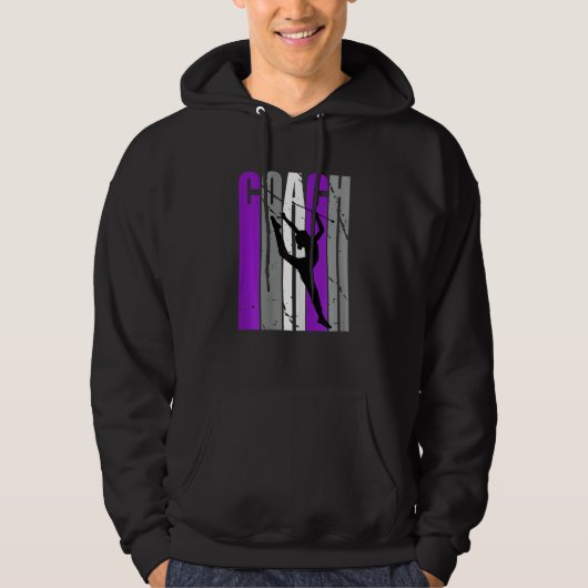 Purple Artistic Rhythmic Gymnastics Coach Teacher Hoodie (Voorkant)
