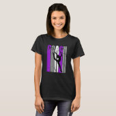 Purple Artistic Rhythmic Gymnastics Coach Teacher T-shirt (Voorkant volledig)