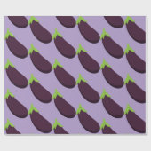 Purple Aubergine Eggplant Food Pattern Cadeaupapier (Vlak)