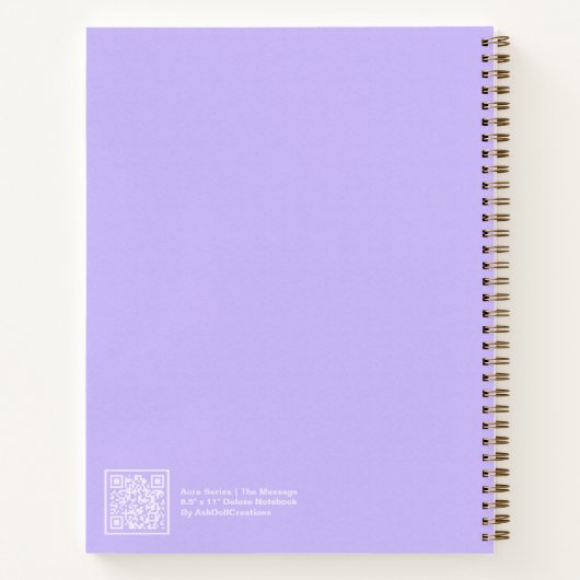 Purple Aura Message Notebook Notitieboek (Achterkant)