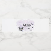 Purple Baby is Brewing Halloween Baby Shower Waterfles Etiket (Enkel label)