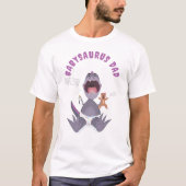Purple Babysaurus Dad T-rex T-shirt (Voorkant)