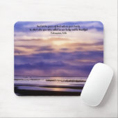 Purple Beach Sunset Art Bible Verse Mouse Pad Muismat (Met muis)