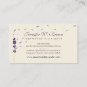 Purple beige Lavender Circle Frame Essential Oils Visitekaartje (Achterkant)